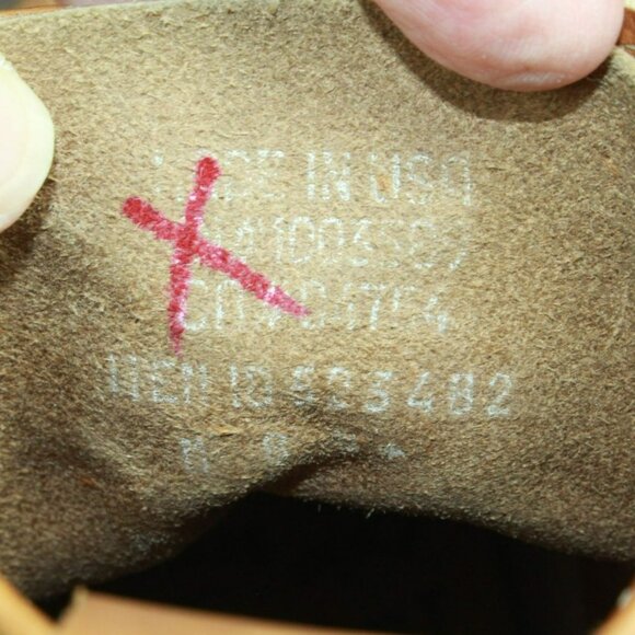 LL Bean Brown Leather 8" Lace Up Round Toe Unlined Ankle Duck Boots Size 8 M - Picture 8 of 10